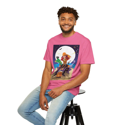 Moonlit Pirate Halloween Unisex Garment-Dyed T-shirt
