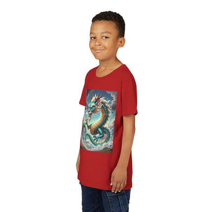 Tibetan Dragon in Battle Youth Short Sleeve Tee