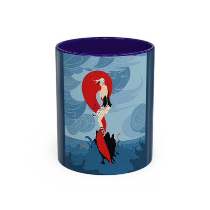 Siren of the Waves Colorful Mugs – Dramatic Sea Power & Bold Elegance