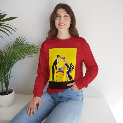 A Moment of Elegance: A Passionate Embrace Amidst Golden Splendor Heavy Blend™ Crewneck Sweatshirt
