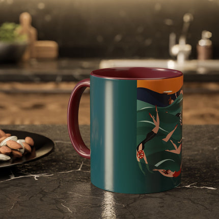 Summer Splash Colorful Mugs – Retro Beach Joy & Carefree Summer Vibes