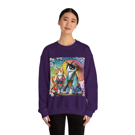 Kimono Kitties Unisex Heavy Blend™ Crewneck Sweatshirt