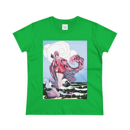 Goddess of the Swirling Sea Midweight Cotton Tee