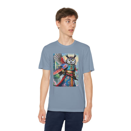 Cyberpunk Samurai Owl Youth Competitor Tee