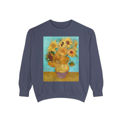 Vase with Twelve Sunflowers by Vincent Van Gogh Unisex Garment-Dyed Sweatshirt