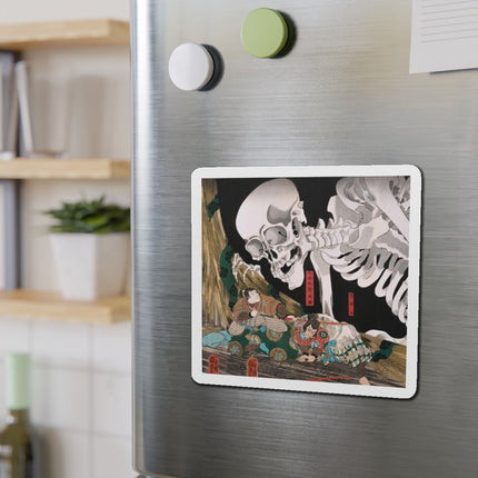 Mitsukuni Defying the Skeleton Spectre by Utagawa Kuniyoshi Die-Cut Magnets (4 Sizes)