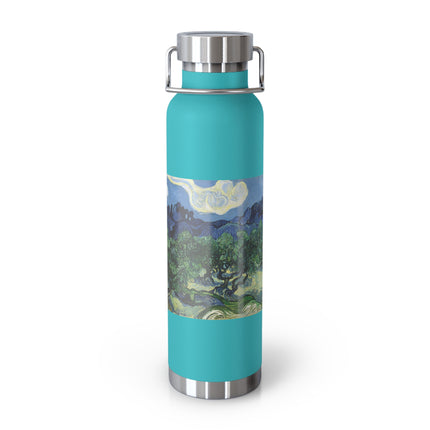 Olive Trees by Vincent Van Gogh Copper Vacuum Insulated Bottle, 22oz