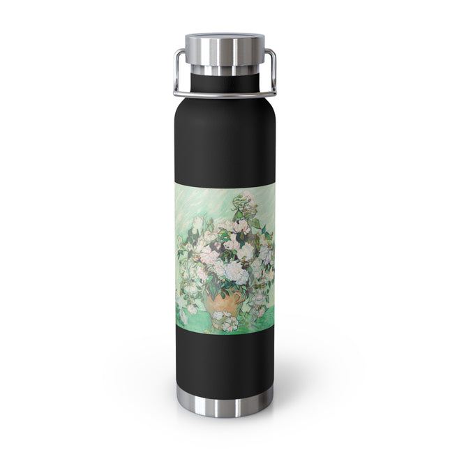 Roses by Vincent Van Gogh Copper Vacuum Insulated Bottle, 22oz