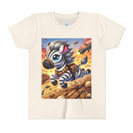 Zebra on the Run Youth Short Sleeve Tee