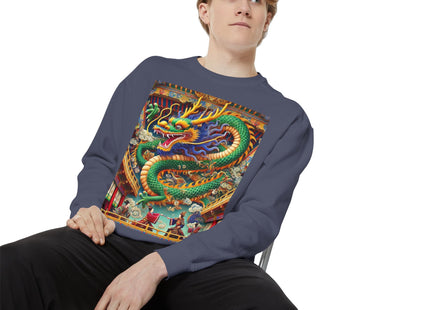 Tibetan Dragon Over Kabuki Duel Sweatshirt