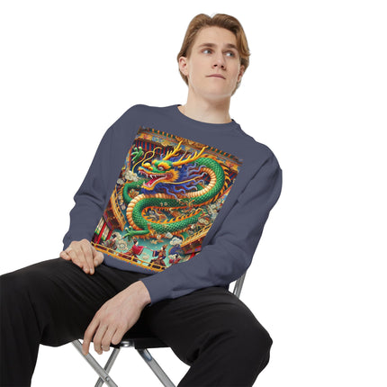 Tibetan Dragon Over Kabuki Duel Sweatshirt