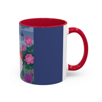 The Lady Of The Garden Tea Party Colorful Mugs – Art Deco Floral Elegance