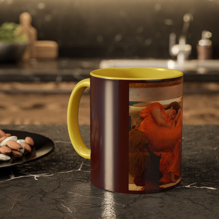 Flaming June by Frederic Leighton Colorful Mugs (11oz, 15oz)