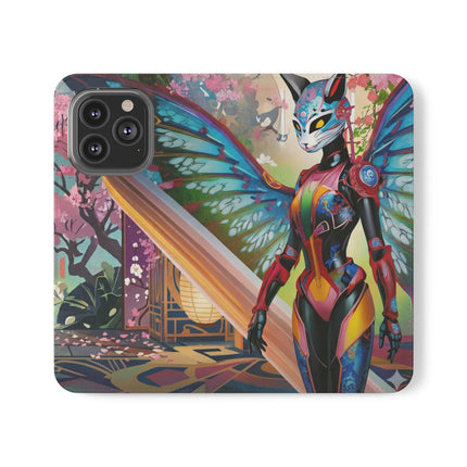 🦊🦋 Cyber Kitsune Butterfly Guardian Phone Case – Neon Magic & Digital Dreams