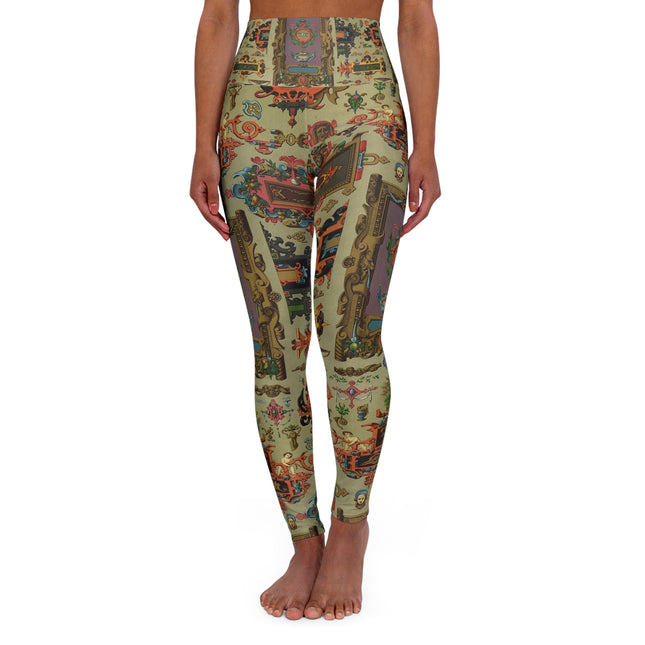 XVI et XVII Siecle 2 by Émile Prisse d'Avennes High Waisted Yoga Leggings (AOP)