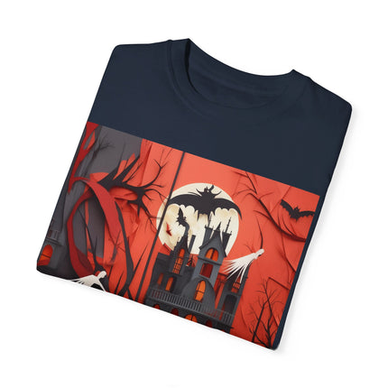 Halloween Night Scene Unisex Garment-Dyed T-shirt