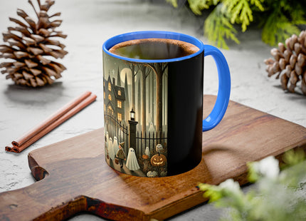 Ghostly Welcome – A Halloween Night Colorful Mugs (11oz, 15oz)