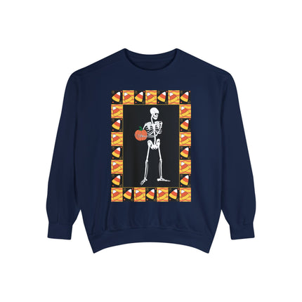Candy Corn Skeleton Unisex Garment-Dyed Sweatshirt