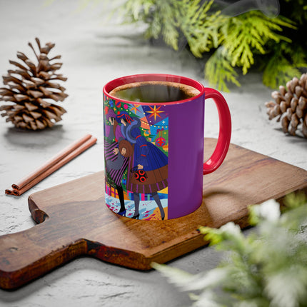 🎄✨ Christmas Among The Twinkling Trees Colorful Mug – Art Deco Holiday Fantasy