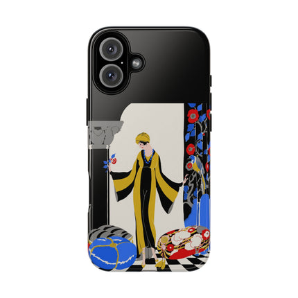 Art Deco Flapper in Yellow Robe Phone Case – Elegant Glamour & Exotic Charm