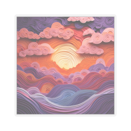 Dramatic Sunset Sky Kiss-Cut Stickers (4 Sizes)