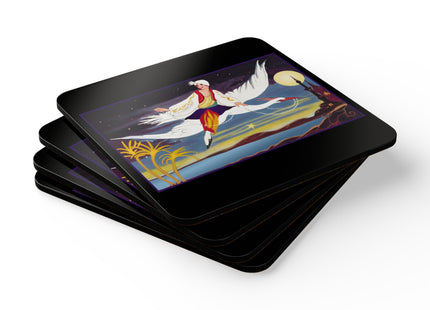 Flight of the Enchantress Corkwood Coaster Set