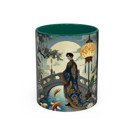 Moonlit Bridge Gentleman Colorful Mug – Imperial Serenity & Moonlit Harmony