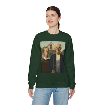 American Gothic by Grant Wood Heavy Blend™ Crewneck Sweatshirt
