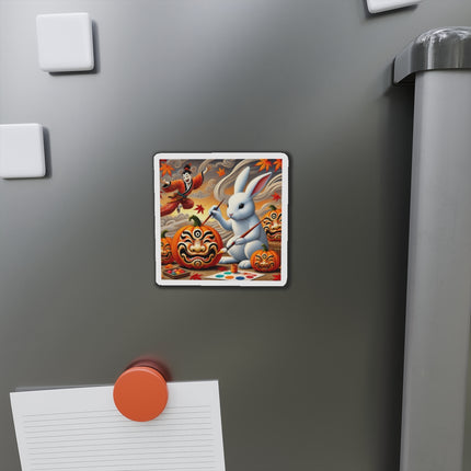 Halloween Rabbit’s Kabuki Jack-o’-Lanterns Die-Cut Magnets (4 Sizes)