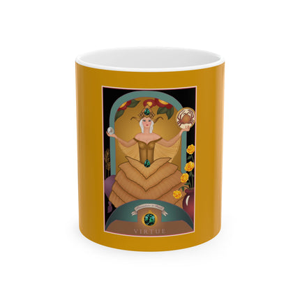 June & Pearl, Alexandrite (from the Gem Series) by Sofia Chiostri Ceramic Mug 11oz