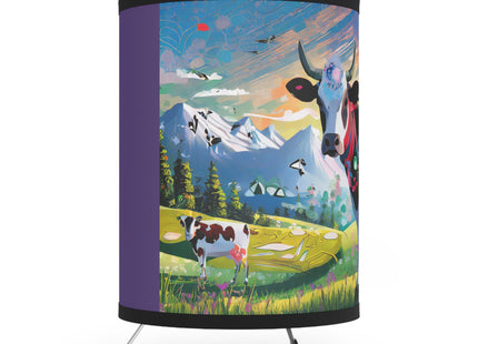 Cyber Glitch Cow Tripod Lamp