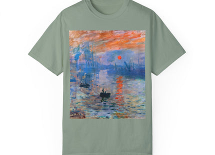 Sunrise by Claude Monet Unisex Garment-Dyed T-shirt