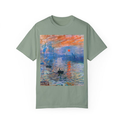Sunrise by Claude Monet Unisex Garment-Dyed T-shirt