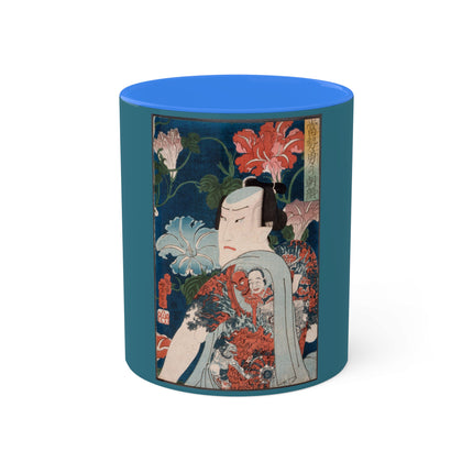 Modern Gallants with Morning Glories by Tsukioka Yoshitoshi Colorful Mugs, 11oz