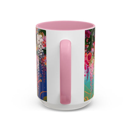 Golden Wisteria Elegance Colorful Mugs (11oz, 15oz)