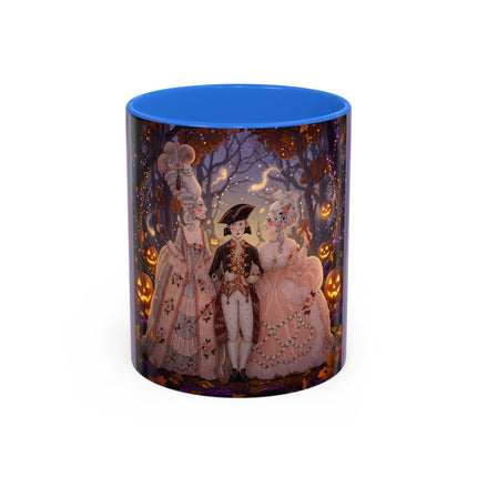 🎃🌙 The Midnight Court Of Pumpkin Grove Colorful Mug – Elegant Halloween Masquerade