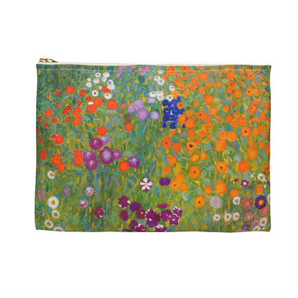 Cottage Garden Accessory Pouch – Gustav Klimt Floral Art Bag