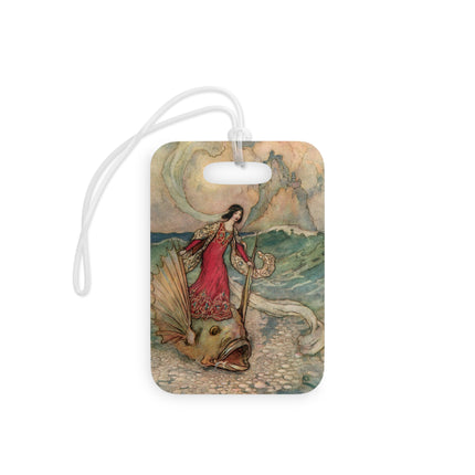 Rita Rides on the Dolphin by Warwick Goble Luggage Tags