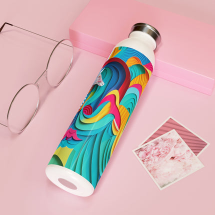 Surfing Zebra Slim Water Bottle