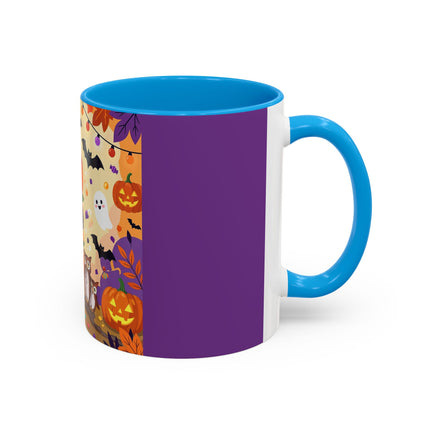 🎃🐈‍⬛ The Pumpkin Child’s Halloween Parade Colorful Mug – Whimsical Storybook Charm