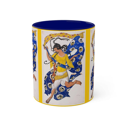 The Butterfly (Costume Design for Anna Pavlova) by Leon Bakst Colorful Mugs, 11oz