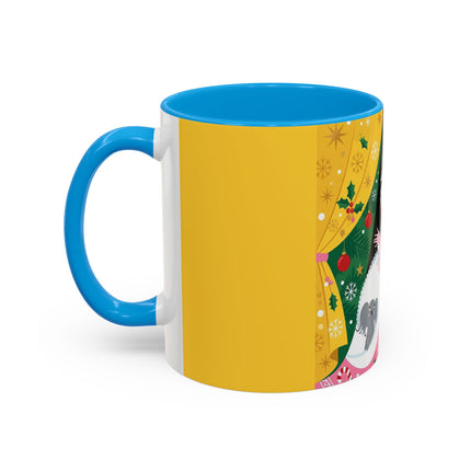 💌🎄 The Christmas Letter Of Holly House Colorful Mug – Whimsical Art Deco Holiday Charm