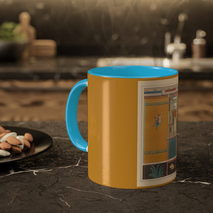 Pompeii Walls Pl.20 by Victor Steeger Colorful Mugs, 11oz