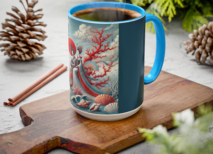 Ladies by the Quiet Sea Colorful Mugs (11oz, 15oz)