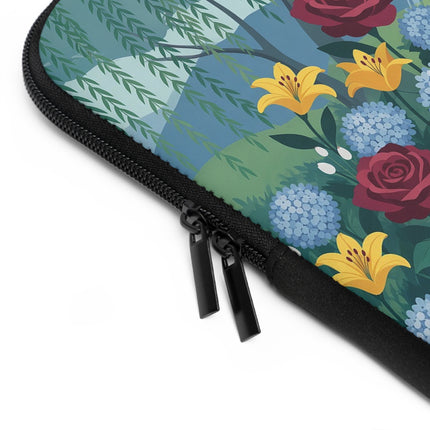 🌹🌿 The Lady Of The Willow Garden Laptop Sleeve – Art Deco Floral Elegance