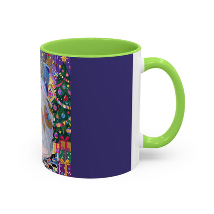 🎄✨ The Lady Of The Christmas Ornament Colorful Mug – Art Deco Holiday Fantasy