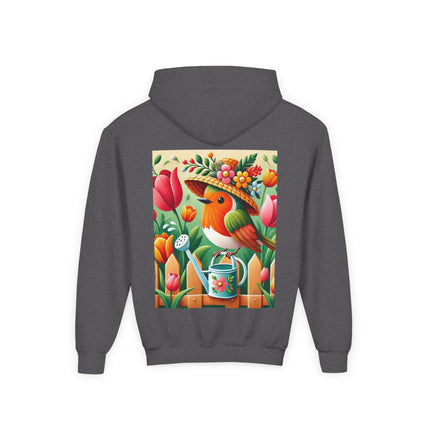 The Little Garden Tender Youth Hooded Sweatshirt – Sunshine, Care & Storybook Charm