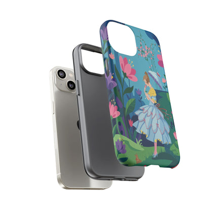 🌸☂️ A Stroll Through The Enchanted Forest Phone Case – Art Deco Floral Fantasy
