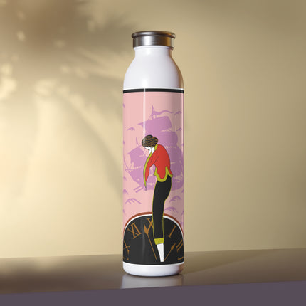 Woman Waiting for her Beloved at 1:59 by Kobayashi Kaichi Slim Water Bottle
