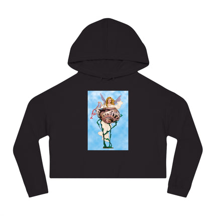 Enchanting Serenity Women’s Cropped Hooded Sweatshirt